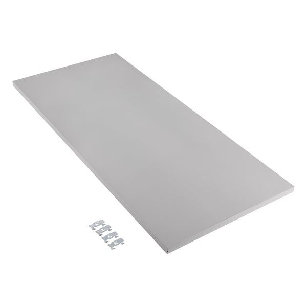 Granite shelf  on white background with mounting hooks